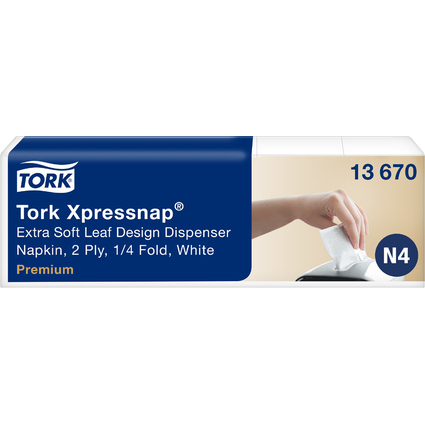 TORK Xpressnap Spender-Servietten, 213 x 330 mm, wei