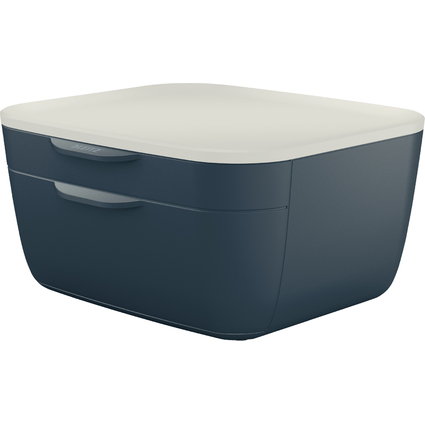 LEITZ Schubladenbox Cosy, 2 Schbe, grau/hellgrau