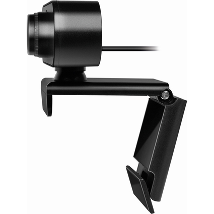 LogiLink Pro Full-HD-USB-Webcam mit Mikrofon, schwarz