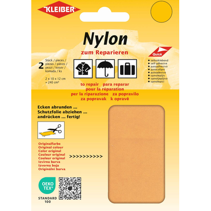 KLEIBER Nylon-Flicken, selbstklebend, apricot