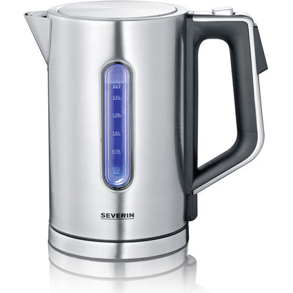 SEVERIN Wasserkocher WK 3418, 1,7 Liter, Edelstahl/schwarz