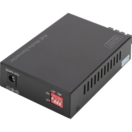 DIGITUS Gigabit PoE Medienkonverter, RJ45/SC, Multimode
