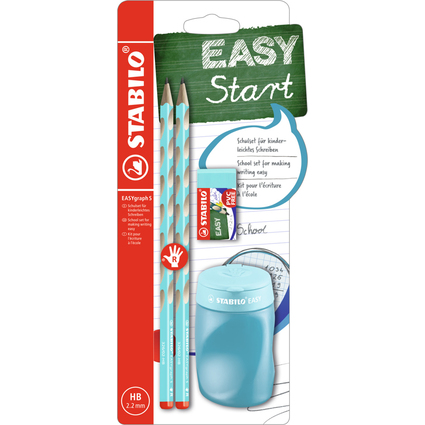 STABILO Schulset EASYgraph S, fr Rechtshnder, blau
