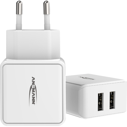 ANSMANN USB-Steckdosenadapter Home Charger HC212, 2x USB-A