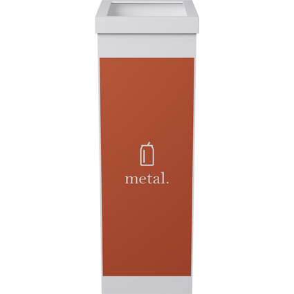 PAPERFLOW Wertstoffsammelbox fr Metall, wei, 60 Liter