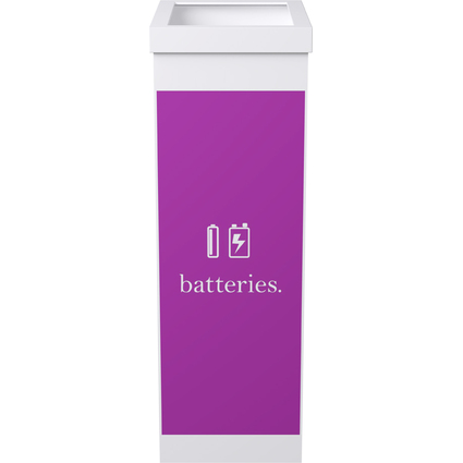 PAPERFLOW Wertstoffsammelbox fr Batterien, wei, 60 Liter