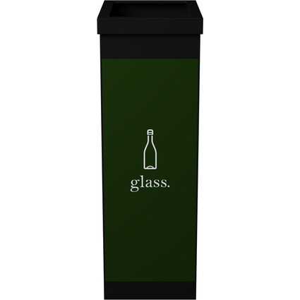 PAPERFLOW Wertstoffsammelbox fr Glas, schwarz, 60 Liter