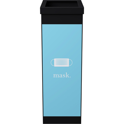 PAPERFLOW Wertstoffsammelbox fr Masken, schwarz, 60 Liter