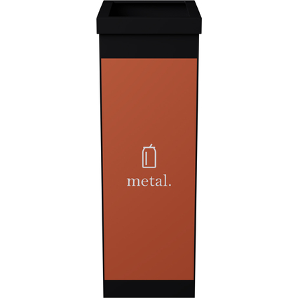 PAPERFLOW Wertstoffsammelbox fr Metall, schwarz, 60 Liter