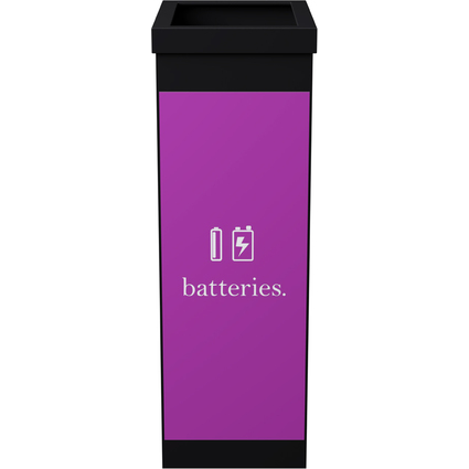 PAPERFLOW Wertstoffsammelbox fr Batterien, schwarz