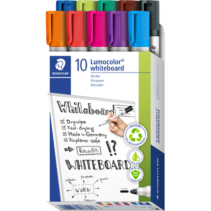 STAEDTLER Lumocolor Whiteboard-Marker 351, 10er Pack