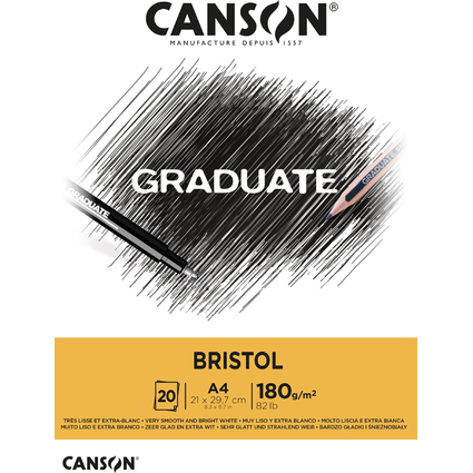 CANSON Studienblock GRADUATE BRISTOL, DIN A4
