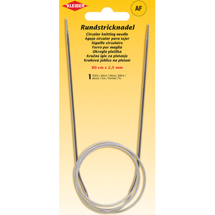 KLEIBER Rundstricknadel, 800 mm x 2,5 mm