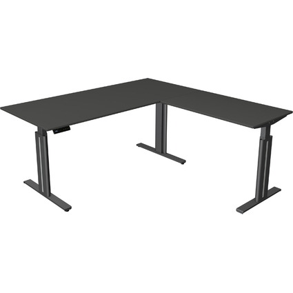 kerkmann Sitz-Steh-Schreibtisch Move 3 elegant mit Anbau