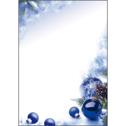 sigel Weihnachts-Motiv-Papier "Blue Harmony", A4, 90 g/qm