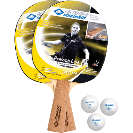 DONIC SCHILDKRT Tischtennis-Set "Persson 500 Kork"
