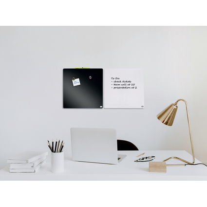 nobo Weiwandtafel, quadratisch, (B)360 x (H)360 mm, schwarz