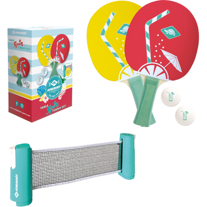 SCHILDKRT Tischtennis-Set Spin, in tropischem Design