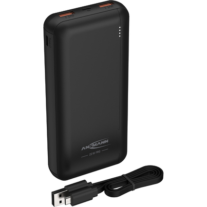 ANSMANN Powerbank PB320PD, 20.000 mAh, schwarz
