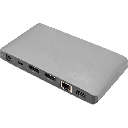 DIGITUS Thunderbolt 3 Dockingstation 8K, USB Type-C, grau