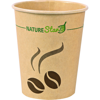 NATURE Star Papier-Kaffeebecher "Mocca", 0,2 l, braun