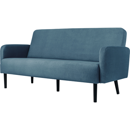 PAPERFLOW 3-Sitzer Sofa LISBOA, Stoffbezug, blau