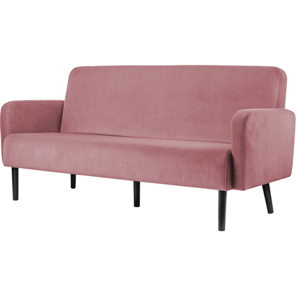 PAPERFLOW 3-Sitzer Sofa LISBOA, Samtbezug, pink