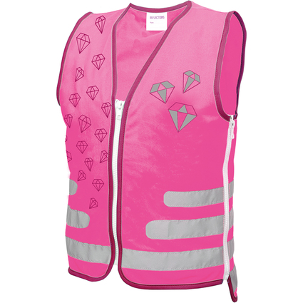 ROTH Kinder-Warnweste ReflActions "Diamant", pink