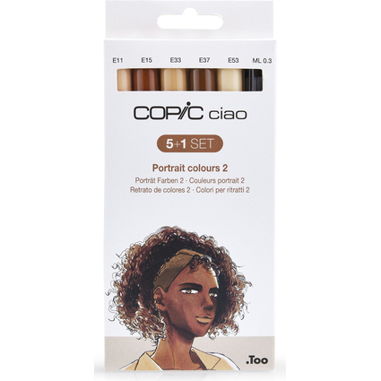 COPIC Marker ciao, 5+1 Set "Portrait 2"