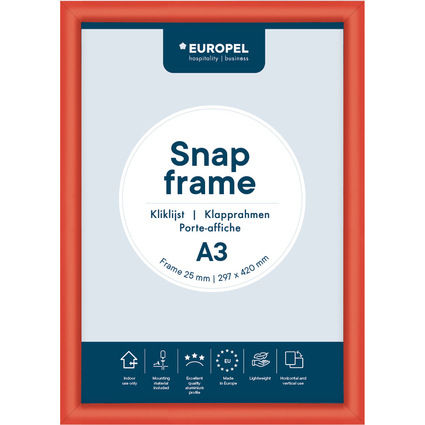 EUROPEL Plakatrahmen Premium, DIN A3, 25 mm, rot