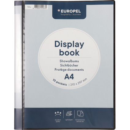 EUROPEL Sichtbuch, DIN A4, 10 Hllen, anthrazit