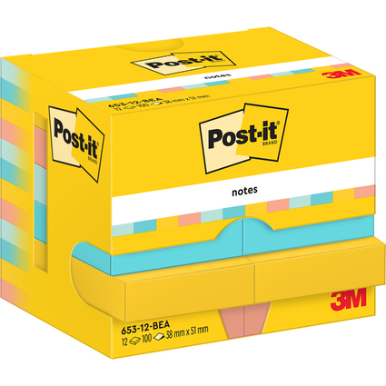 Post-it Notes Haftnotizen, 51 x 38 mm, Beachside Collection