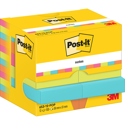 Post-it Notes Haftnotizen, 38 x 51 mm, Poptimistic