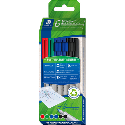 STAEDTLER Lumocolor NonPermanent-Marker 316F, 6er Etui