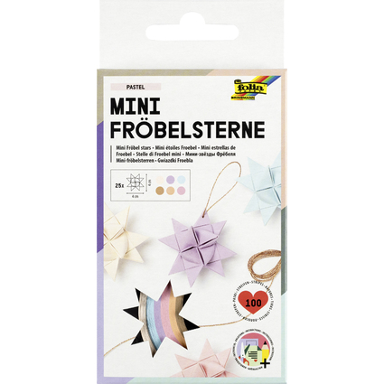 folia Faltpapierstreifen PASTEL fr Mini Frbelsterne