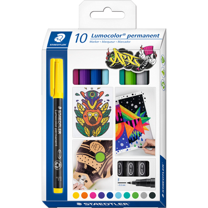 STAEDTLER Lumocolor Permanent-Marker 318F, 10er Kartonetui