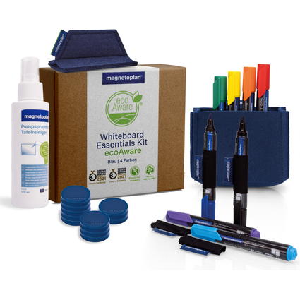 magnetoplan Whiteboard Essentials Kit, blau