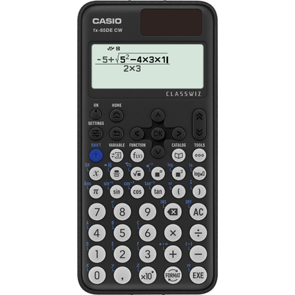 CASIO Schulrechner FX-85DE CW, Solar-/Batteriebetrieb