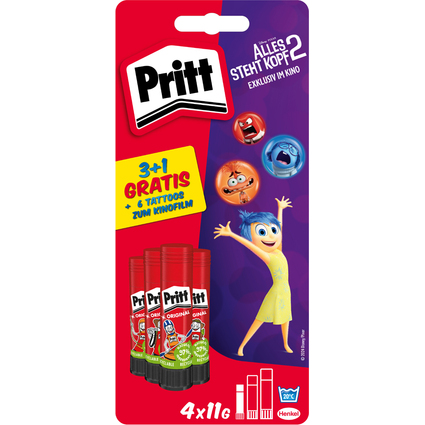 Pritt Klebestift BTS 2024 "Alles steht Kopf 2", 4 x 11 g