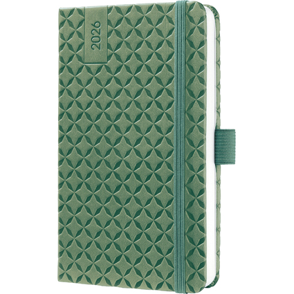 sigel Taschenkalender Jolie Flair 2026, Kunstleder, A6, grn