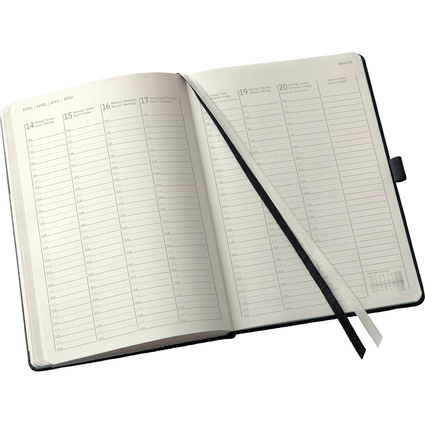 sigel Buchkalender Conceptum 2026, ca. DIN A5, schwarz