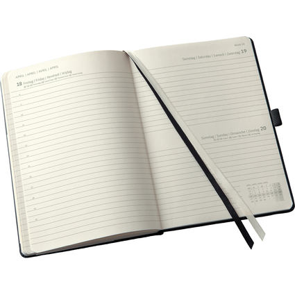 sigel Buchkalender Conceptum 2026, ca. DIN A5, schwarz