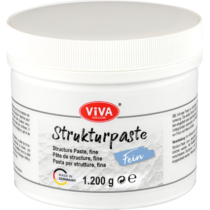 ViVA DECOR Strukturpaste fein, wei, 1.200 g