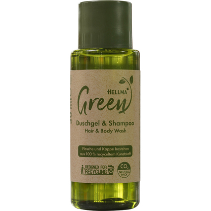 HELLMA Green Mini-Duschgel & Shampoo, 30 ml