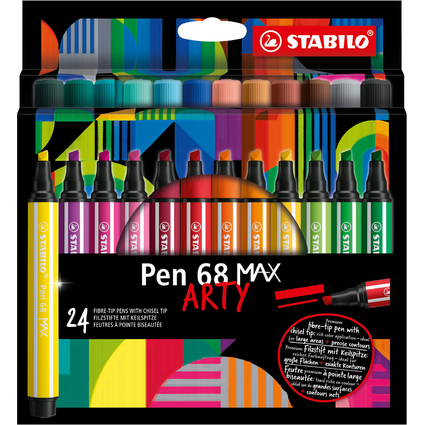 STABILO Fasermaler Pen 68 MAX, 24er Kartonetui ARTY
