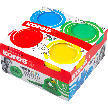 Kores Spielknete "Magic Clay", farbig sortiert