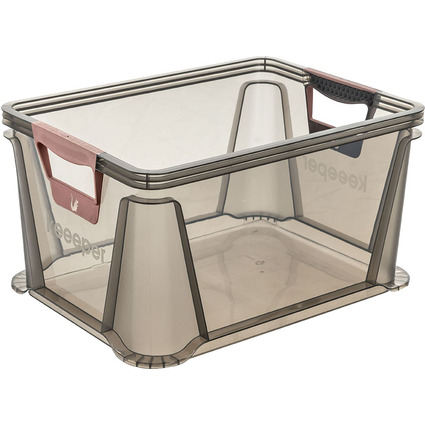 keeeper Aufbewahrungsbox "luis", 20 Liter, grau-transparent