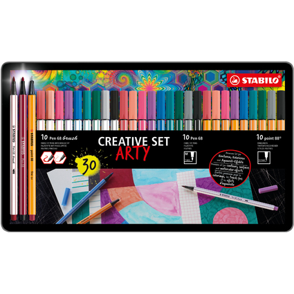 STABILO Kreativ-Set ARTY, 30er Metalletui