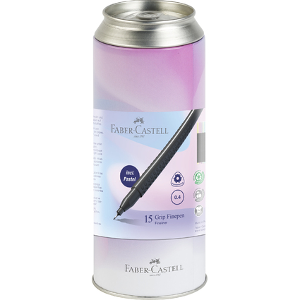 FABER-CASTELL Fineliner GRIP FINEPEN, 15er Dose