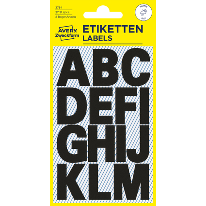 ZDesign HOME Buchstaben-Etiketten, Buchstaben A-Z, schwarz